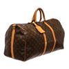 Image 2 : Louis Vuitton Monogram Canvas Leather Keepall 50 cm Bandouliere Duffle Bag