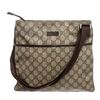 Image 1 : Gucci Brown Coated Canvas Leather Crossbody Bag