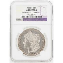 1888-S $1 Morgan Silver Dollar Coin NGC AU Details