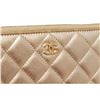 Image 5 : Chanel Gold Lambskin Leather Quilted Long Zippy Wallet