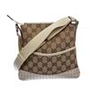 Image 1 : Gucci Brown Monogram Canvas Perforated Leather Trim Crossbody Handbag