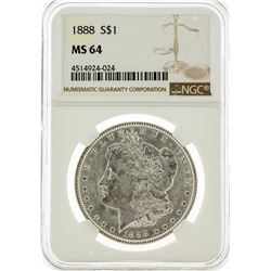 1888 NGC MS64 Morgan Silver Dollar