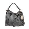 Image 1 : Dolce & Gabbana Gray Leather Ruffle Miss Brooke Ruffle Shoulder Bag