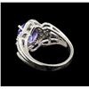 Image 3 : 14KT White Gold 2.98 ctw Tanzanite and Diamond Ring