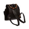 Image 3 : Gucci Black Suede Leather Trim Drawstring Bamboo Backpack