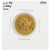 Image 1 : 1900 $5 Liberty Head Half Eagle Gold Coin