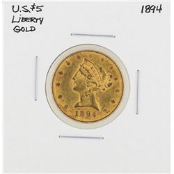 1894 $5 Liberty Head Half Eagle Gold Coin