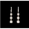 Image 1 : 14KT White Gold 0.99 ctw Diamond Earrings