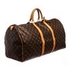 Image 4 : Louis Vuitton Monogram Canvas Leather Keepall 55 cm Duffle Bag Luggage