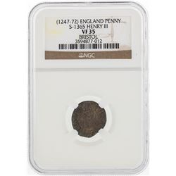 1247-72 England Penny S-1365 Henry III NGC VF35