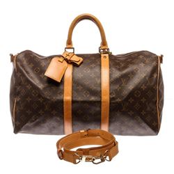 Louis Vuitton Monogram Keepall Bandouliere 45 cm Duffle Bag