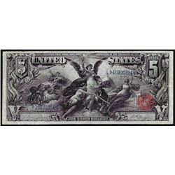 1896 $5 Educational Silver Certificate Note