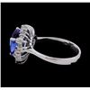 Image 3 : 2.85 ctw Tanzanite and Diamond Ring - 14KT White Gold