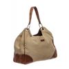 Image 2 : Gucci Brown Beige Canvas Leather Hobo Shoulder Bag