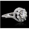 Image 1 : 18KT White Gold 1.98 ctw Diamond Ring