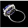 Image 3 : 5.25 ctw Tanzanite And Diamond Ring - 14KT White Gold