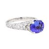 Image 1 : 2.67 ctw Tanzanite And Diamond Ring - 18KT White Gold