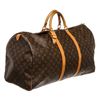 Image 2 : Louis Vuitton Monogram Canvas Leather Keepall 60 cm Duffle Bag Luggage