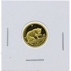 1999 Isle of Man 1/10 oz Crown Gold Coin