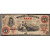 Image 1 : June 7, 1860 $5 The Miners & Planters Bank Obsolete Note