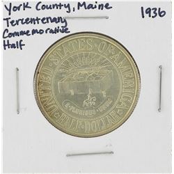 1936 York County, Maine Tercentenary Commemorative Half Dollar Coin