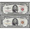 Image 1 : Set of 1953 & 1963 $5 Legal Tender Notes