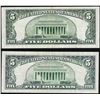 Image 2 : Set of 1953 & 1963 $5 Legal Tender Notes