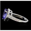Image 3 : 3.50 ctw Tanzanite and Diamond Ring - 14KT White Gold