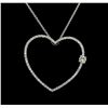Image 1 : 0.95 ctw Diamond Pendant With Chain - 14KT White Gold