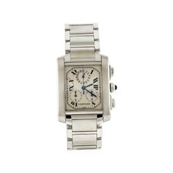 Cartier Stainless Steel Francaise Chronograph Quartz Men's Watch