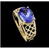 Image 4 : 1.50 ctw Tanzanite Ring - 14KT Yellow Gold