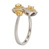 Image 2 : 1.09 ctw Yellow and White Diamond Ring - 18KT White and Yellow Gold