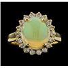 Image 2 : 2.42 ctw Opal and Diamond Ring - 14KT Yellow Gold