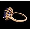 Image 3 : 7.19 ctw Tanzanite and Diamond Ring - 14KT Rose Gold