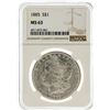 Image 1 : 1885 NGC MS63 Morgan Silver Dollar