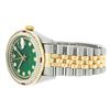 Image 1 : Rolex Mens 2T Green String Diamond & Ruby Datejust Wristwatch