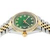 Image 6 : Rolex Mens 2T Green String Diamond & Ruby Datejust Wristwatch