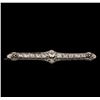 Image 1 : Platinum 1.70 ctw Diamond Brooch