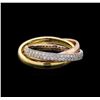 Image 1 : 0.70 ctw Diamond Ring - 14KT Tri Color Gold