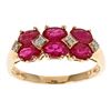 Image 1 : 2.09 ctw Ruby and Diamond Ring - 14KT Yellow Gold