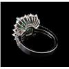 Image 3 : 2.83 ctw Emerald and Diamond Ring - 14KT White Gold