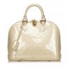 Image 1 : Louis Vuitton Off White Pearl Vernis Monogram Alma PM Handbag