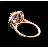 Image 3 : 4.15 ctw Tanzanite and Diamond Ring - 14KT Rose Gold