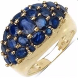 Sterling Silver Blue Sapphire Ring