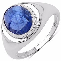 Sterling Silver Rose Cut Tanzanite Ring