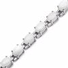 Image 3 : Sterling Silver Cabochon Opal Bracelet