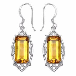 Sterling Silver Citrine Earrings