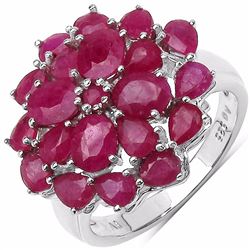 Sterling Silver Thai Ruby Ring