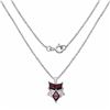 Image 2 : Sterling Silver Fancy Cut Garnet Pendant