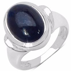 Sterling Silver Cabochon Sapphire Ring